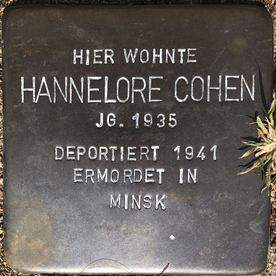 Stolperstein dedicated to Hannelore Cohen