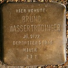 Stolperstein dedicated to Bruno Wassertrüdinger