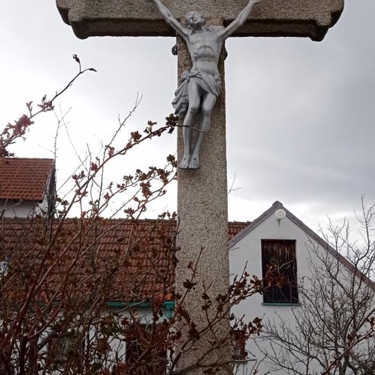 Wayside cross at the crossroads