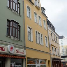 Spätmittelalterliches Wohnhaus, nach späterem Umbau Wohn- und Geschäftshaus Innere Schneeberger Straße 21