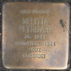 Stolperstein dedicated to Melitta Petrover