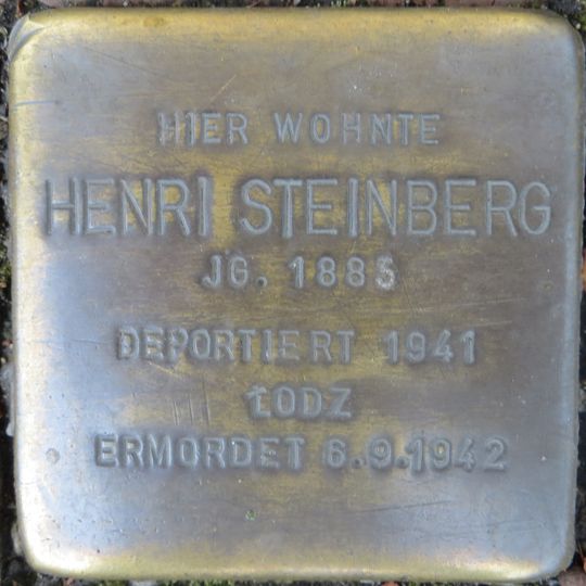 Stolperstein dedicated to Henri Steinberg