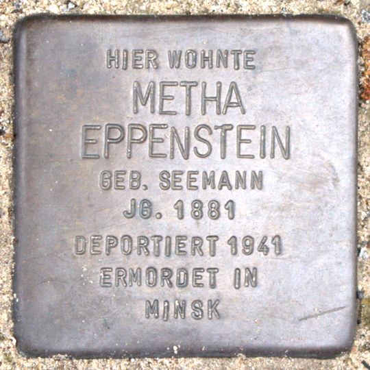 Stolperstein en memoria de Metha Eppenstein