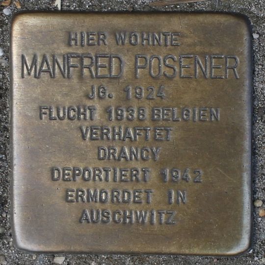 Stolperstein en memoria de Manfred Posener