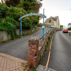Wall And Railing By Garden Of Remembrance And Church Of Holy Trinity Parish Hall