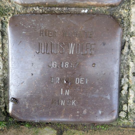 Stolperstein dedicated to Julius Wolff