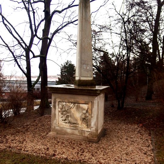 Three-sided obelisk in Riegrovy sady