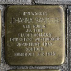 Stolperstein dedicated to Johanna Sanders
