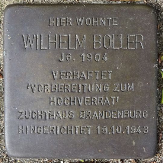 Stolperstein em memória de Wilhelm Boller