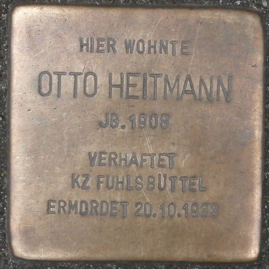 Stolperstein en memoria de Otto Heitmann