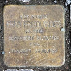 Stolperstein en memoria de Erna Friedländer