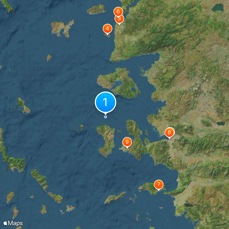 Egeo Settentrionale Mappa