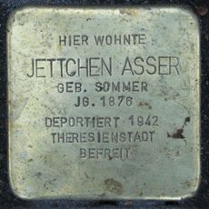 Stolperstein dedicated to Jettchen Asser