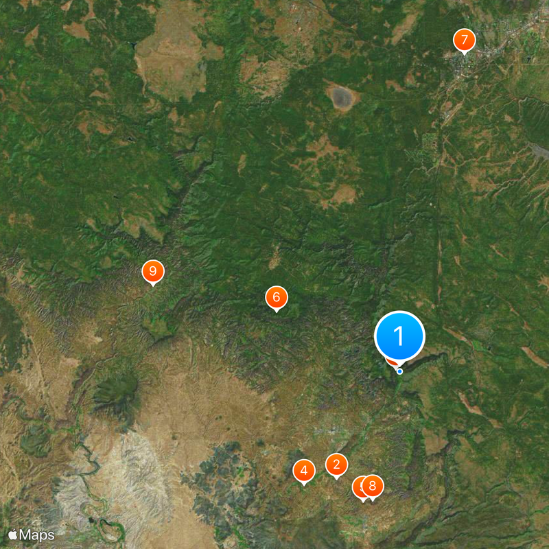 Oak Creek Canyon Map