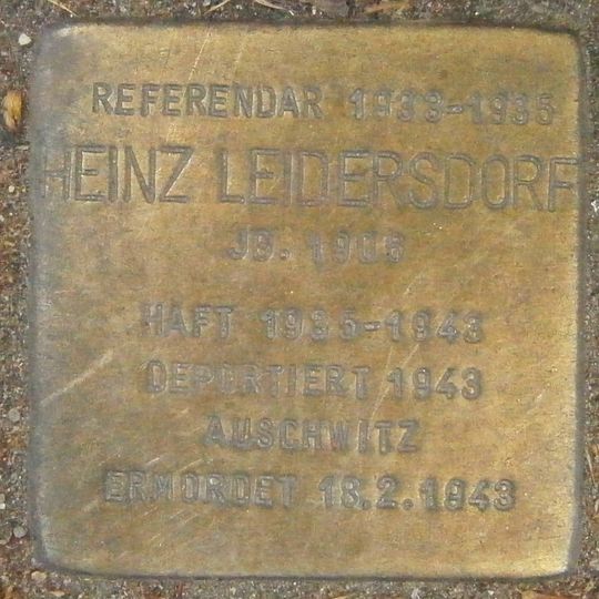 Stolperstein für Heinz Leidersdorf