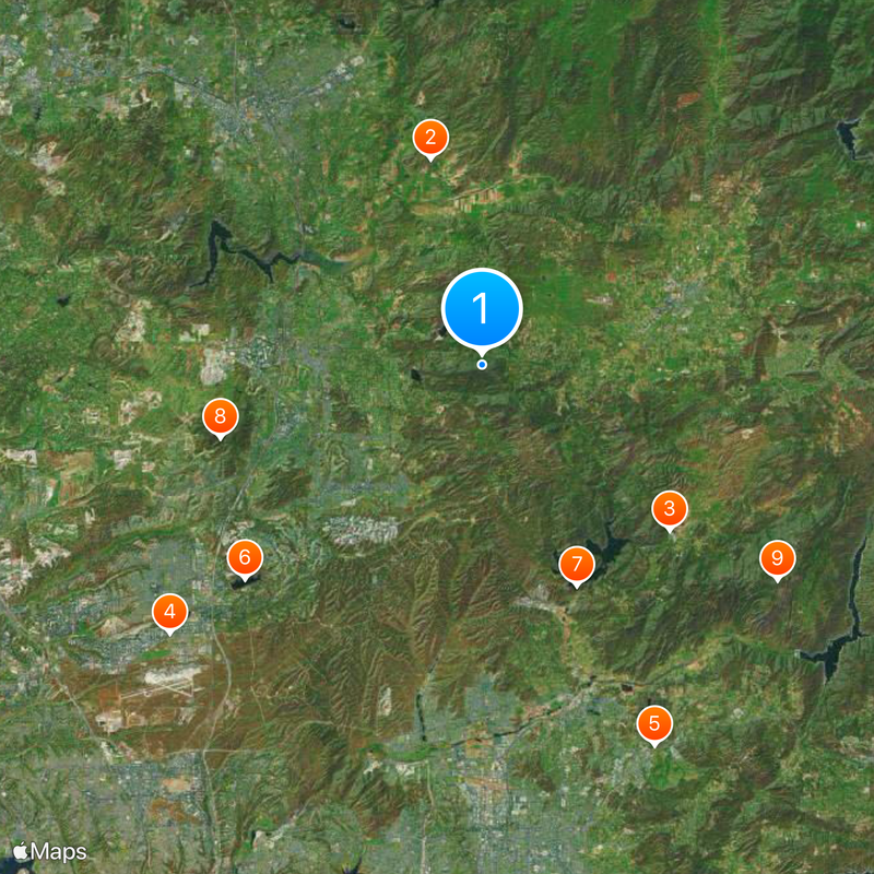 Potato Chip Rock Mapa