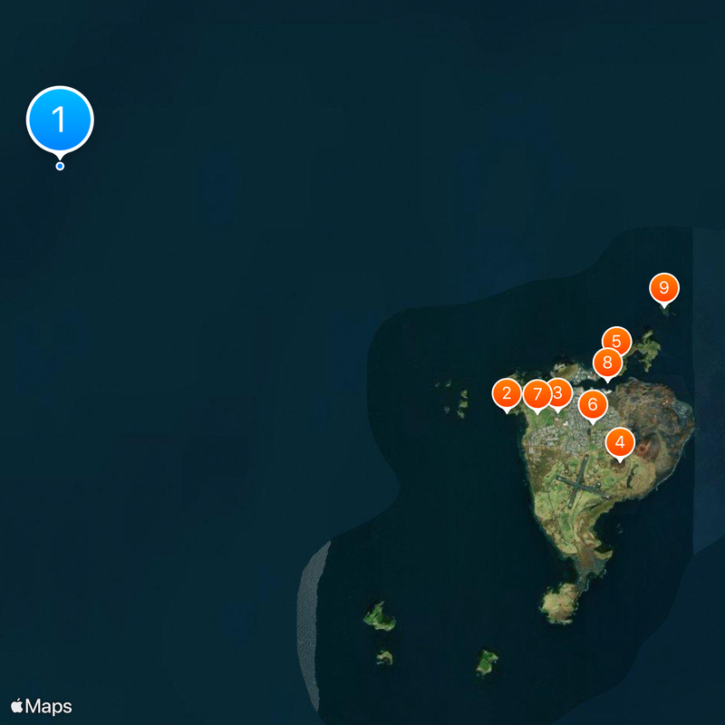 Thridrangaviti Lighthouse Map