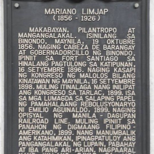 Mariano Limjap historical marker
