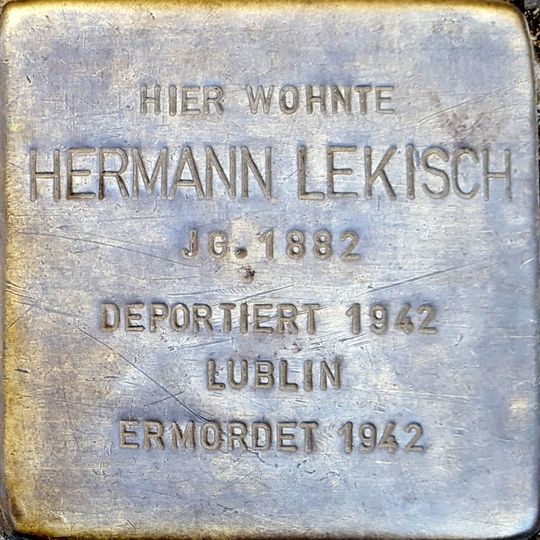 Stolperstein en memoria de Hermann Lekisch