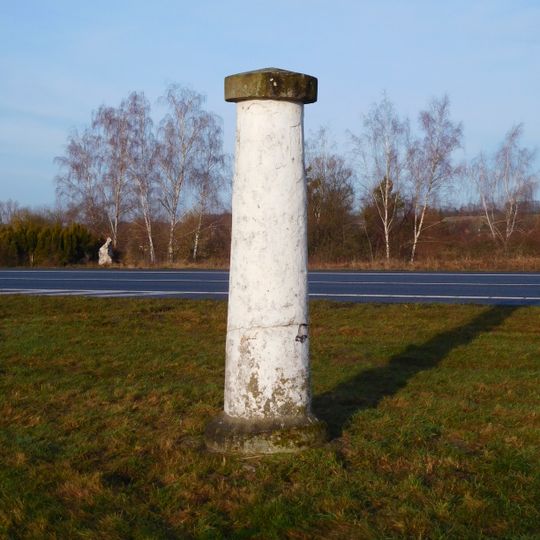Stone signpost near Horní Bousov