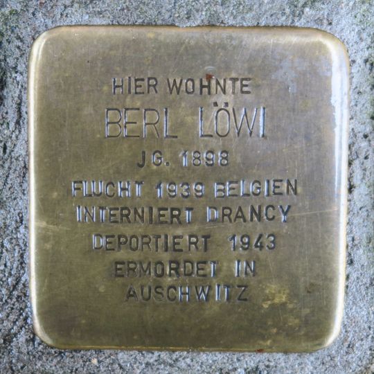 Stolperstein dedicated to Berl Löwi