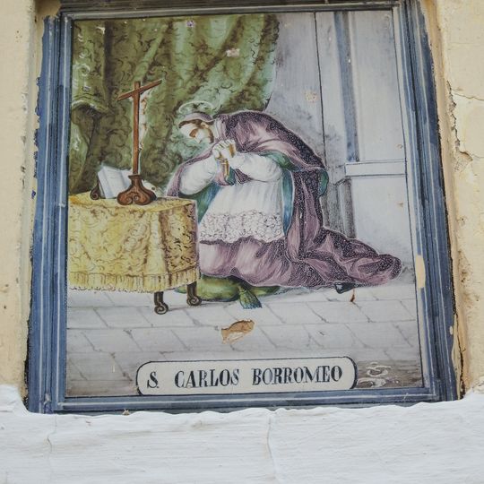 Ceramic panel of Saint Charles Borromeo