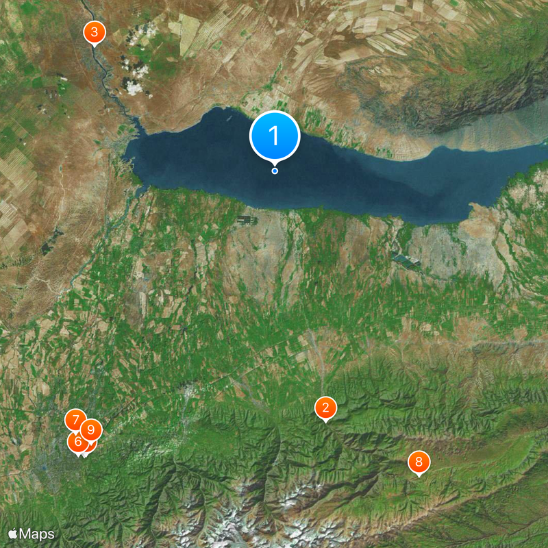 Kapchagay Reservoir Map