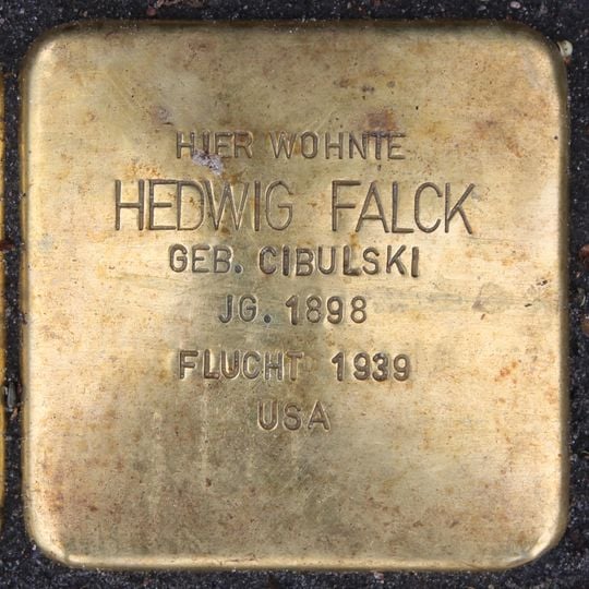 Stolperstein dedicated to Hedwig Falck