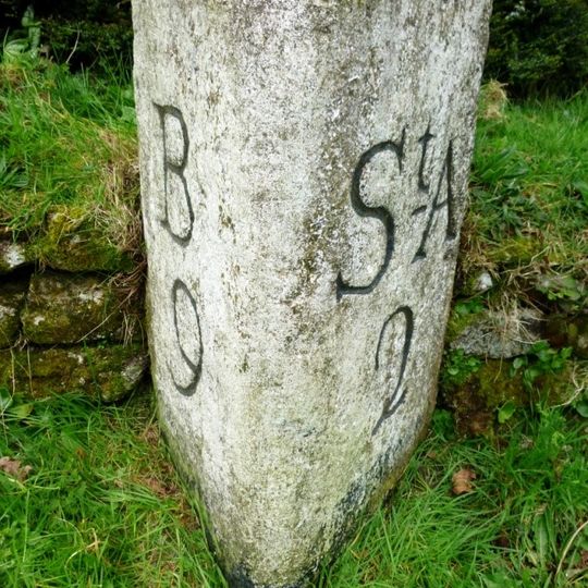 Milestone In Front Of The Wheal Martyn China Clay Museum