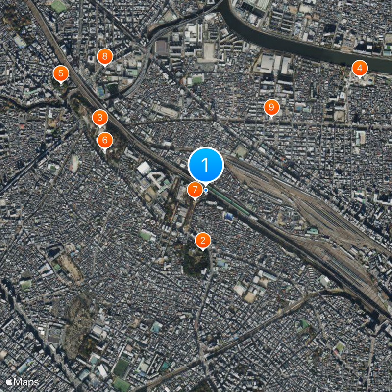 Kami-Nakazato Station Map