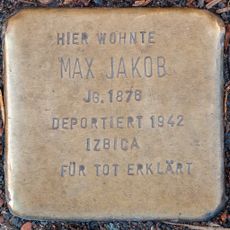 Stolperstein dedicated to Max Jakob