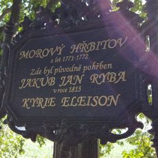 Kříž na místě starého morového hřbitova u Starého Rožmitálu