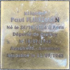 Stolperstein dedicated to Paul Fleiszman