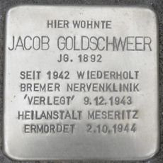 Stolperstein dedicated to Jacob Goldschweer