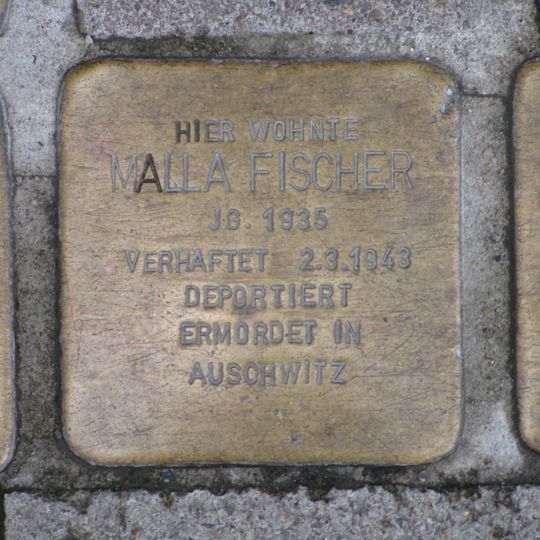 Stolperstein à la mémoire de Malla Fischer