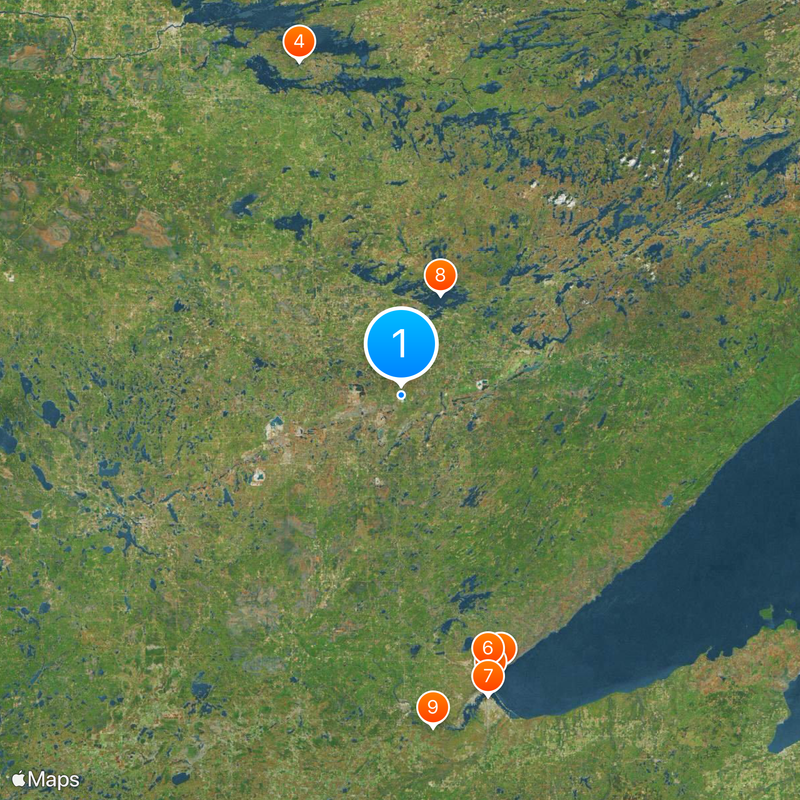 St. Louis County Kaart