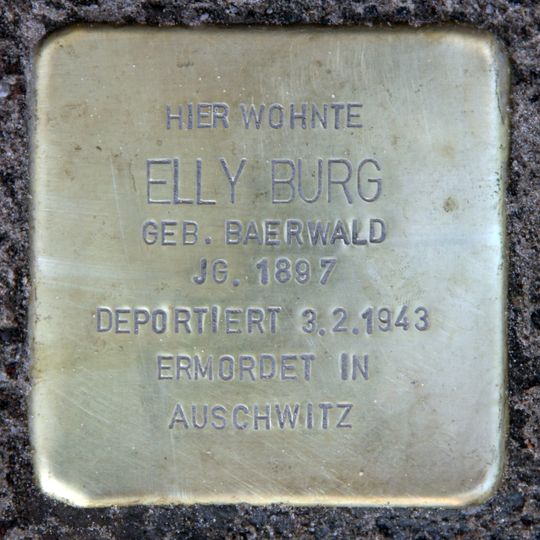 Stolperstein en memoria de Elly Burg