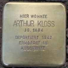 Stolperstein à la mémoire d’Arthur Kloss