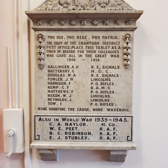 Grantham Post Office War Memorial