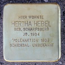 Stolperstein dedicated to Hertha Hebel