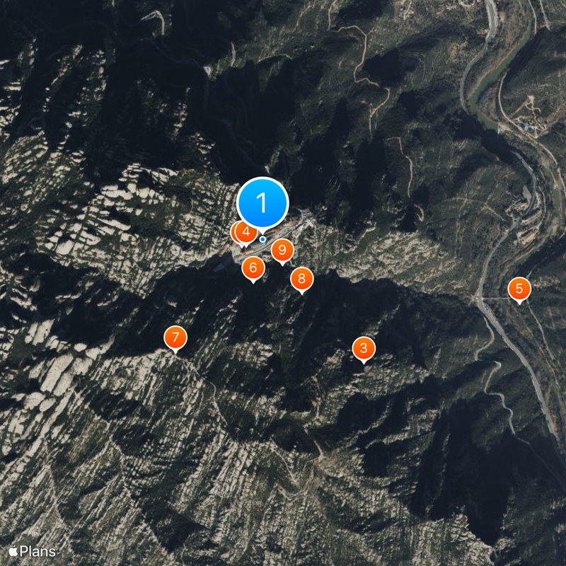 Unsere Liebe Frau von Montserrat Karte