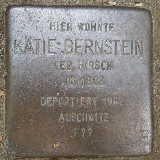 Stolperstein dedicated to Kätie Bernstein