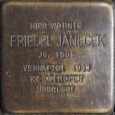 Stolperstein à la mémoire de Friedel Janecek