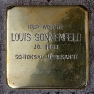 Stolperstein em memória de Louis Sonnenfeld