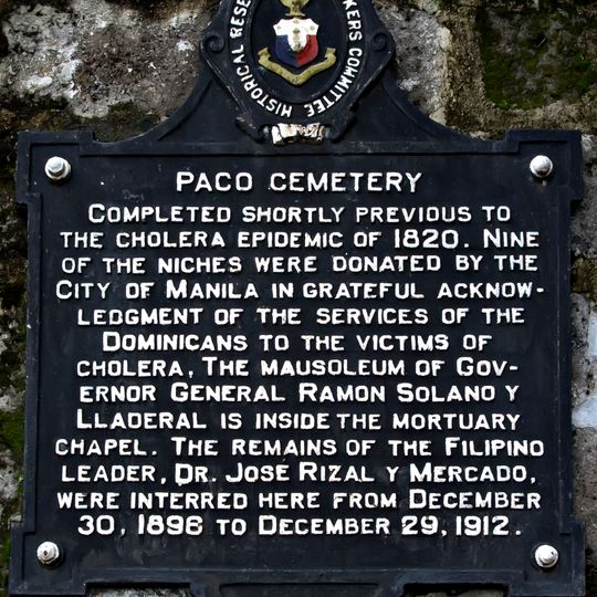 Paco Cemetery historical marker