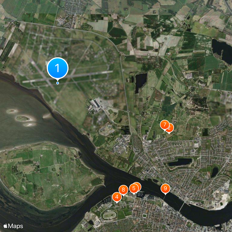 Aalborg Airport Map