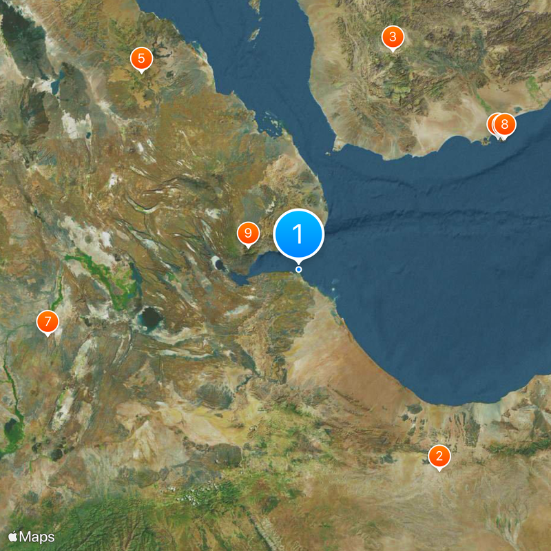Djibouti Map
