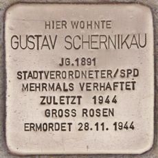 Stolperstein for Gustav Schernikau