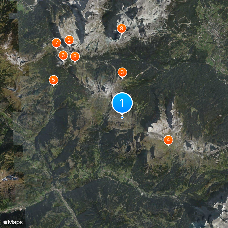 Giau Pass Map