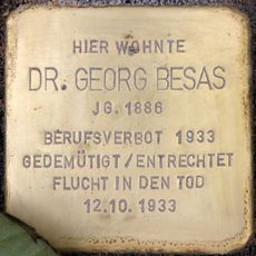 Stolperstein dedicated to Dr. Georg Besas